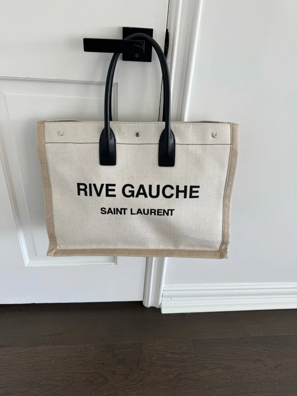 Saint Laurent Rive Gauche Tote with Black Handles - Picture 2 of 8